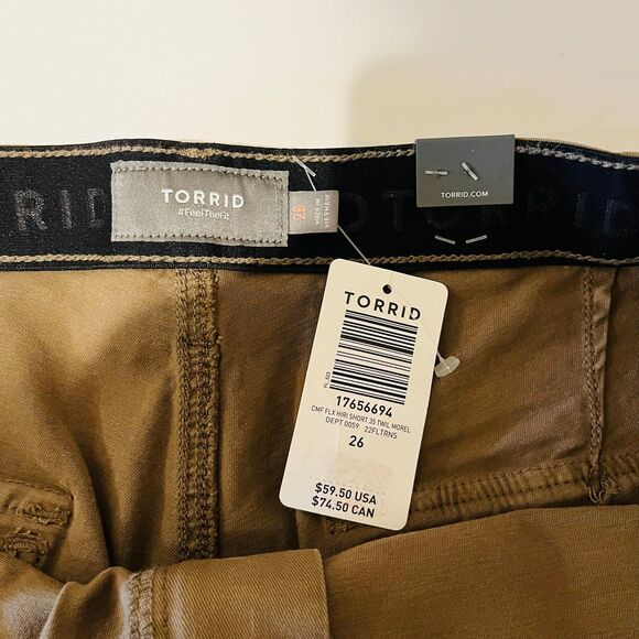 Torrid Brown Mini Shorts size 26 NWTs - Picture 6 of 6